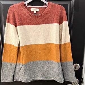 Cozy Multicolor Striped Women's Sweater